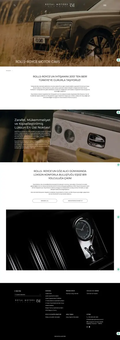 Royal Motors Web Tasarimi 2