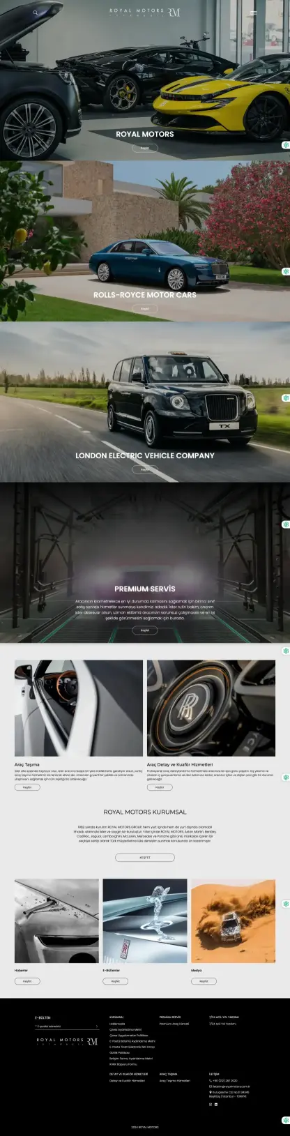 Royal Motors Web Tasarimi